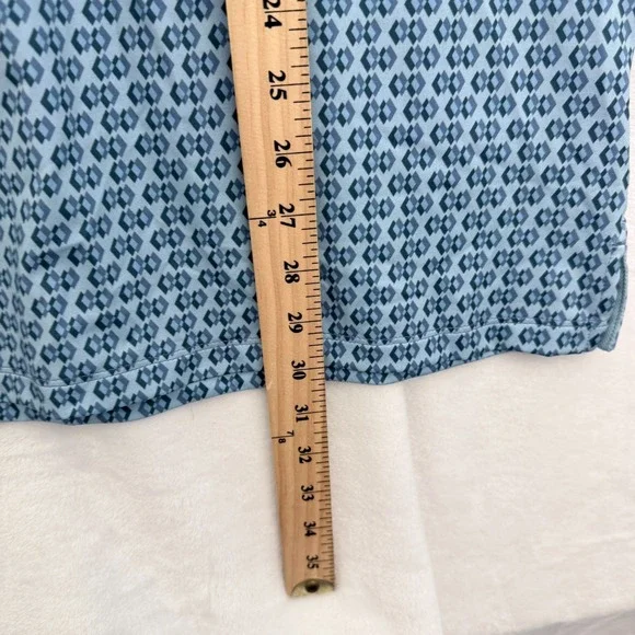 Rhone Polo Shirt Mens XL Blue Geometric Golf Performance Stretch Athletic - Picture 6 of 8